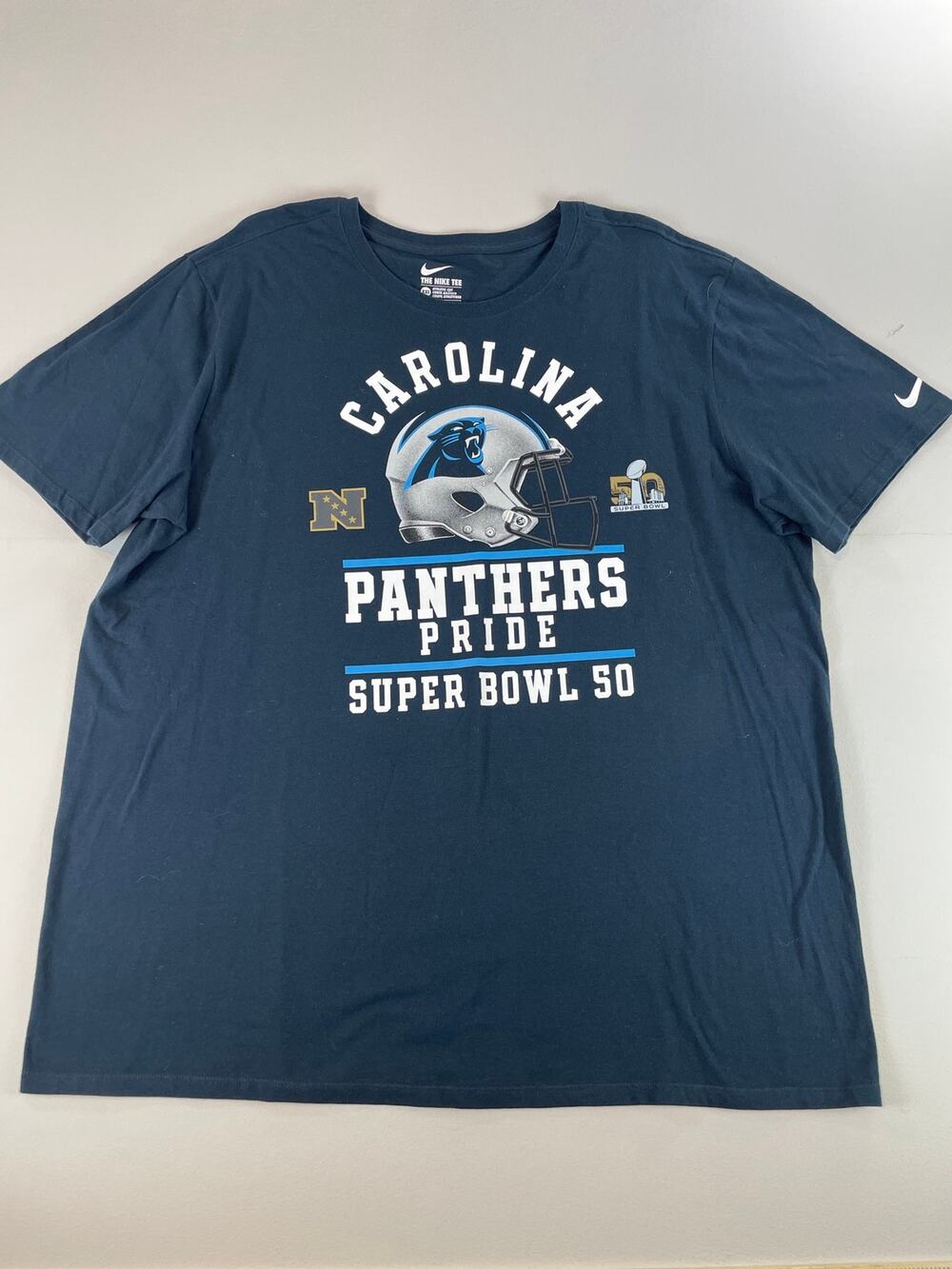Nike Mens Black Carolina Panthers 100% Cotton Short Sleeve Tee XXL